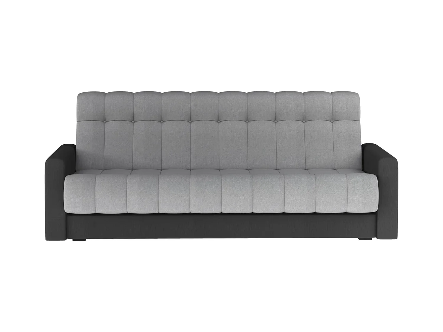 Canapé lit 3 places velours gris clair et gris foncé Barote 210cm