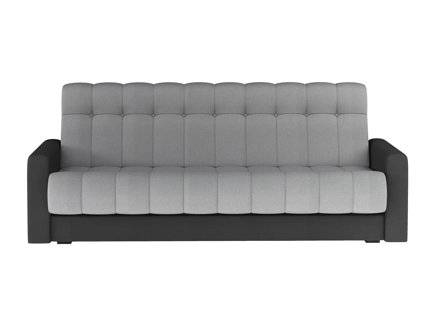 Canapé lit 3 places velours gris clair et gris foncé Barote 210cm