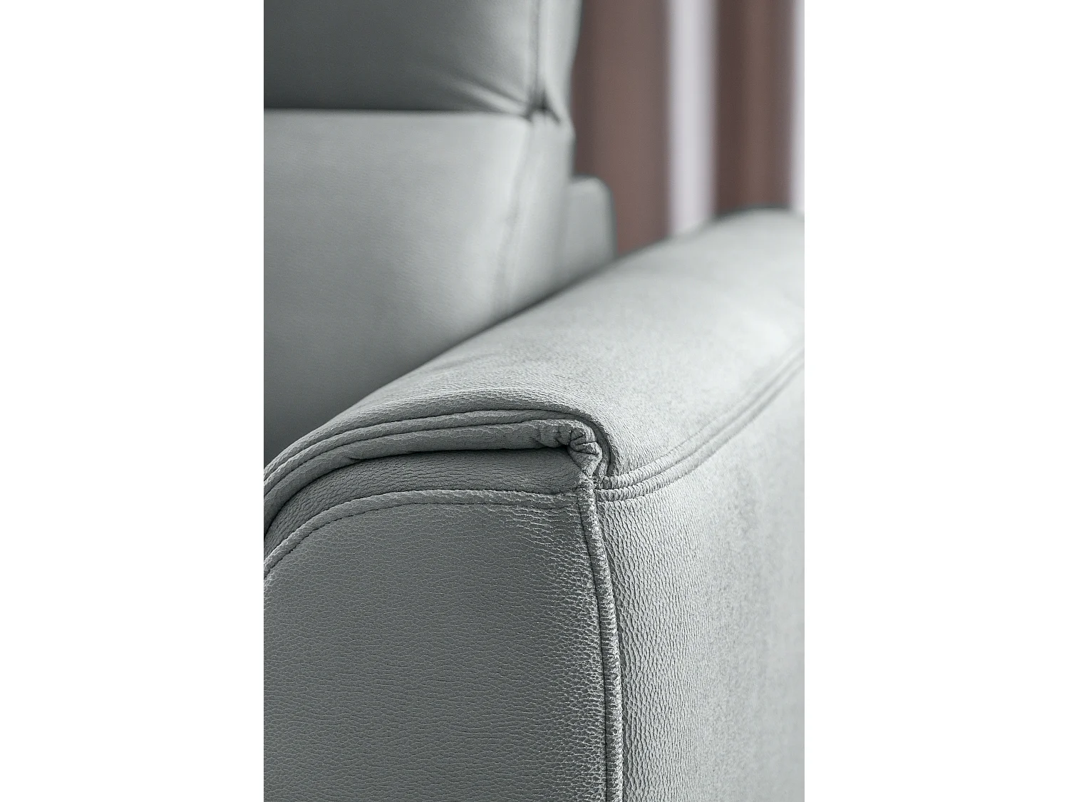 Canapé d'angle gauche convertible tissu gris bleuté Noblesse 255cm