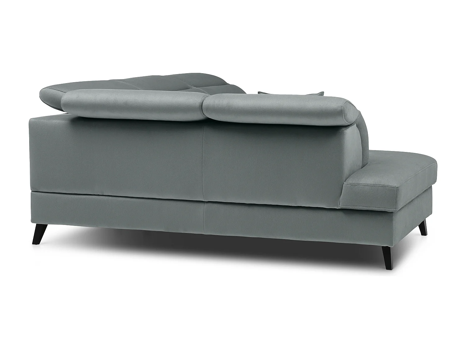 Canapé d'angle gauche convertible tissu gris bleuté Noblesse 255cm