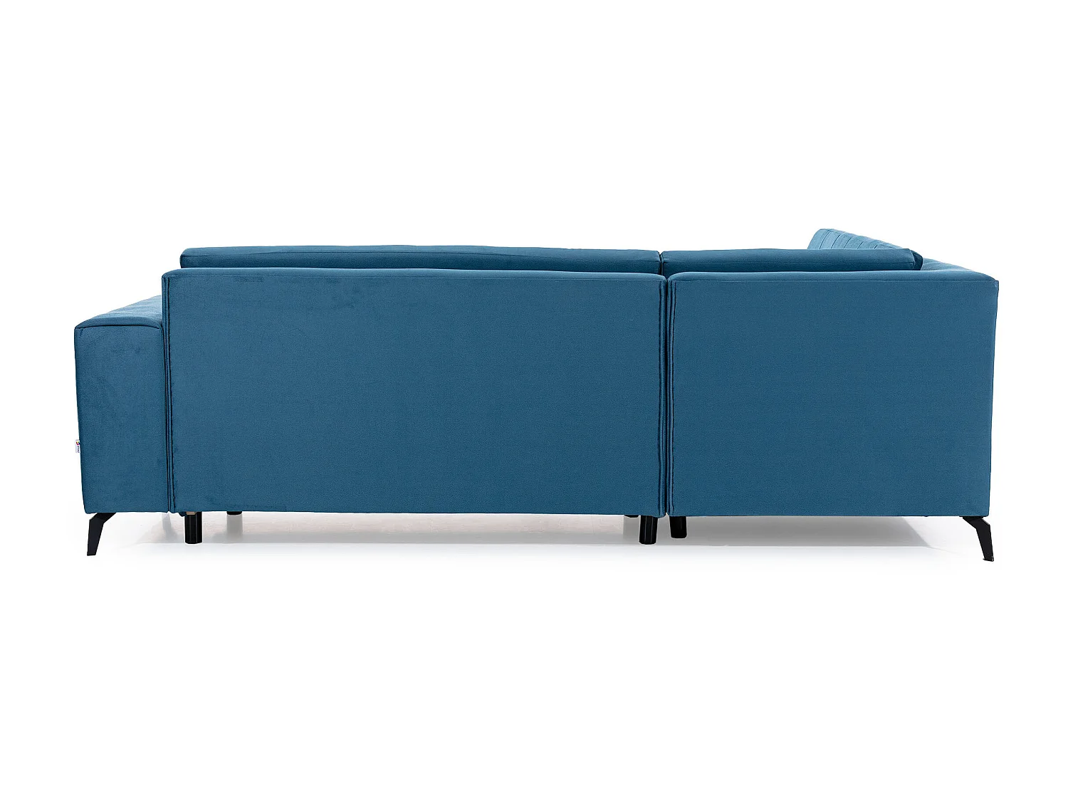 Canapé convertible capitonné angle gauche velours noir Larry 260cm