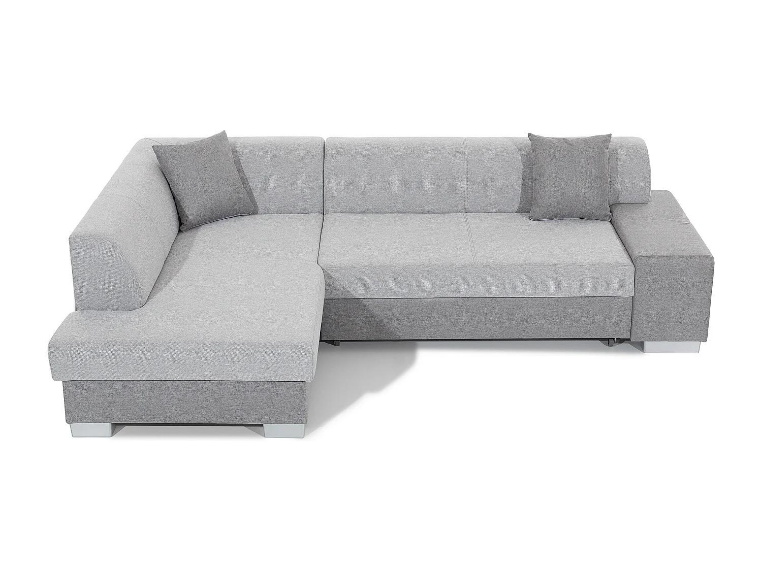 Canapé convertible angle gauche simili cuir blanc Polky 272cm