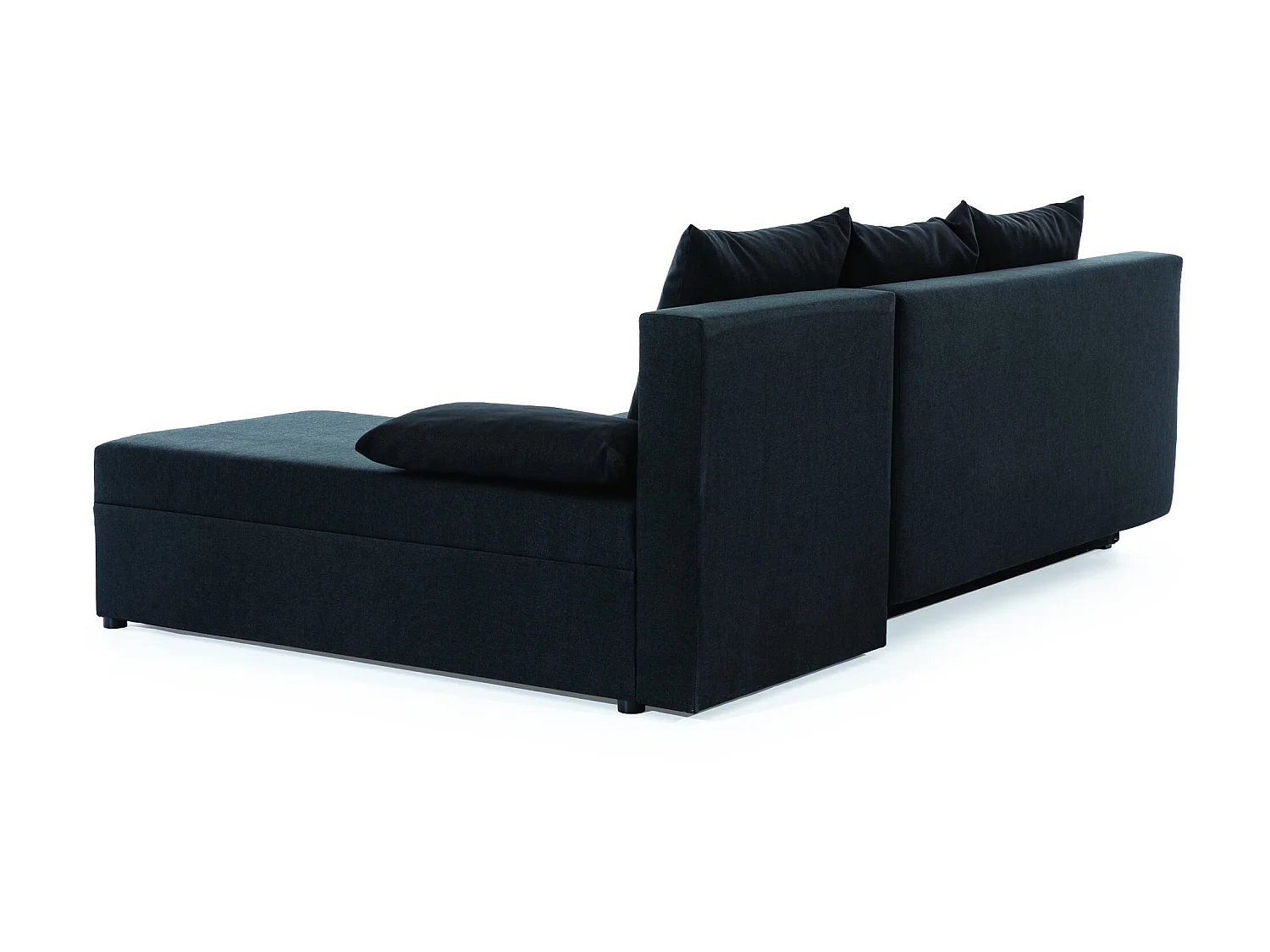 Canapé convertible angle réversible tissu noir Gary 206cm