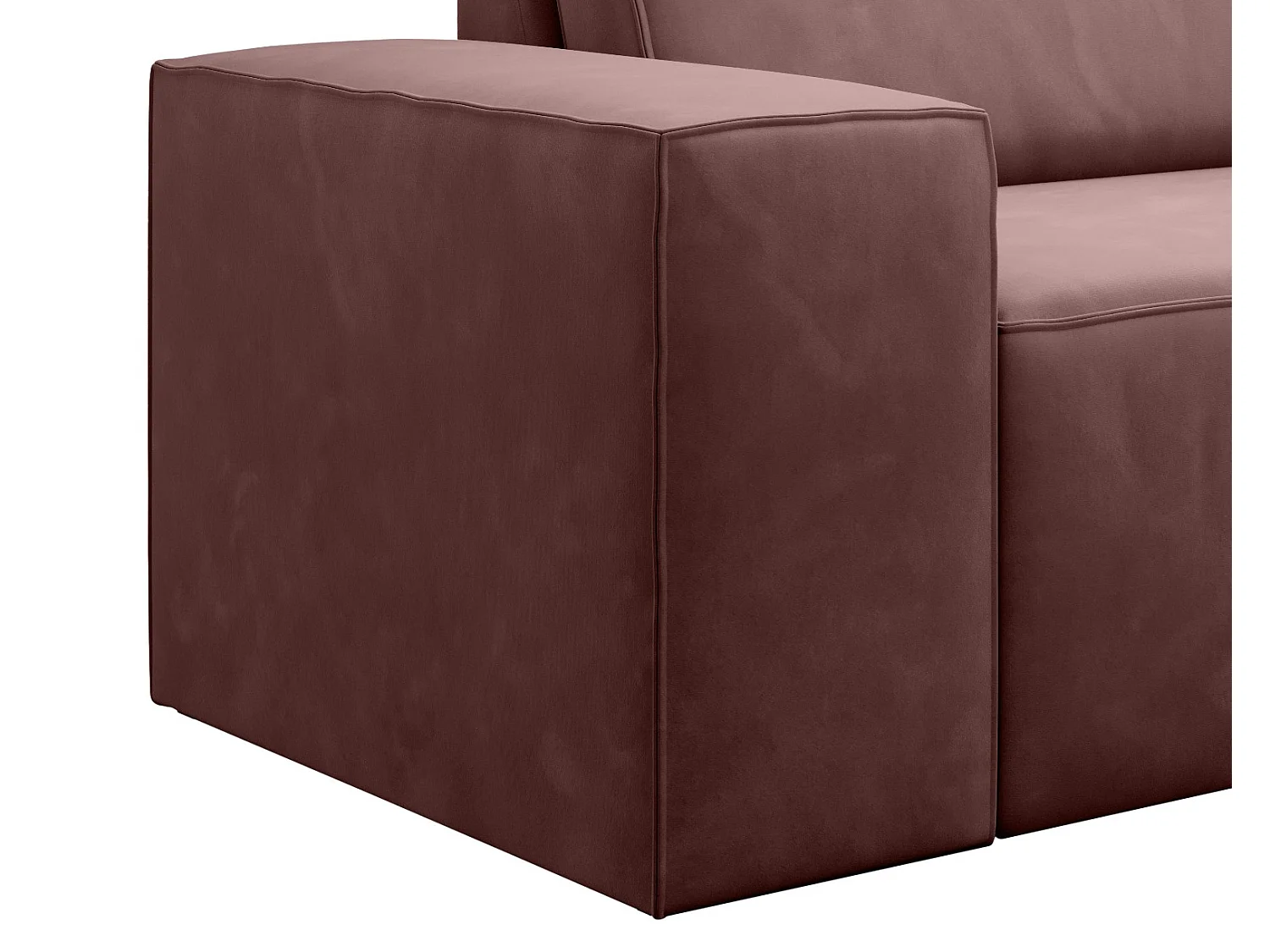 Canapé convertible 4 places tissu rouille Willace 260cm