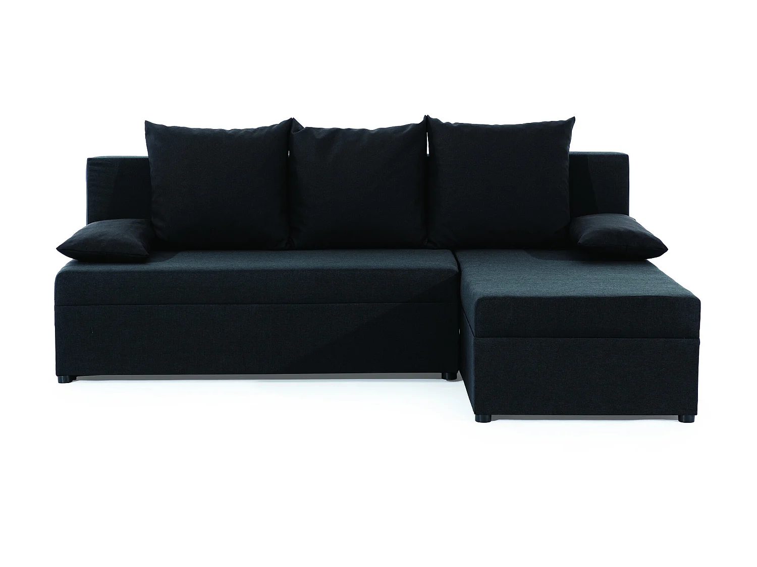 Canapé convertible angle réversible tissu marron Gary 206cm