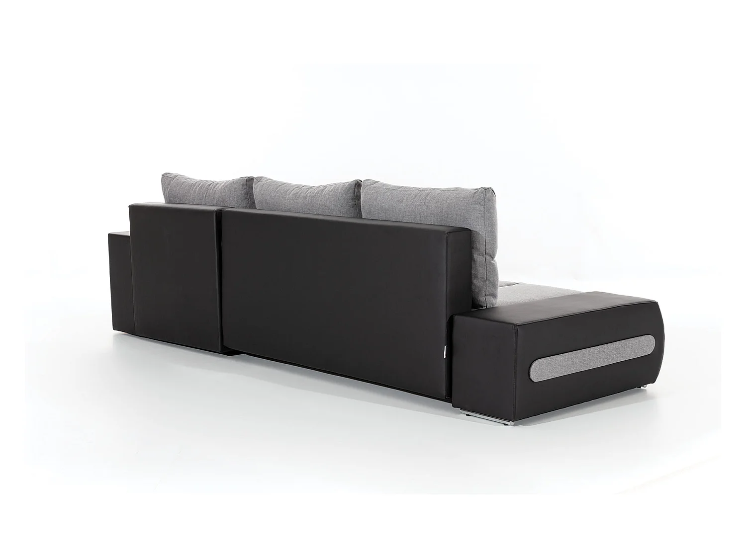 Canapé d'angle droit convertible simili cuir blanc Waker 275cm