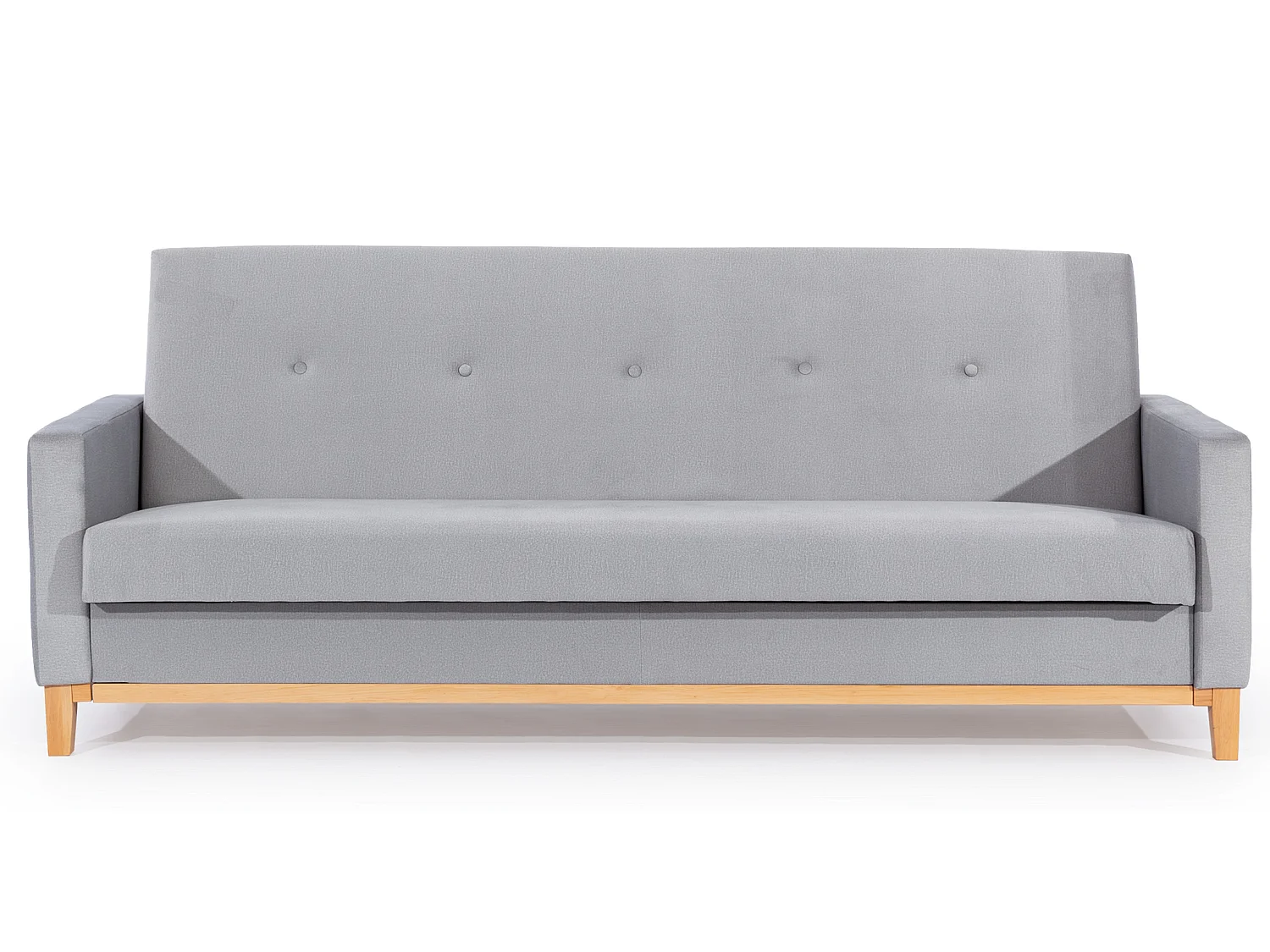 Canapé convertible express 3 places en tissu gris SALINE