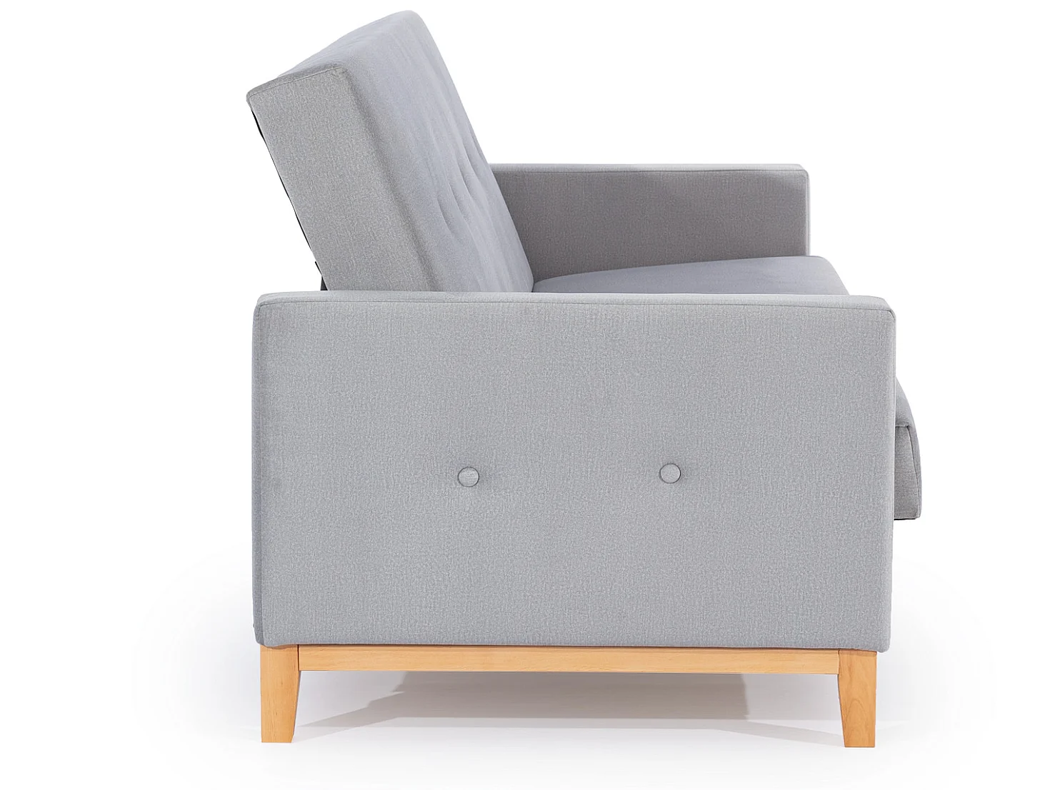 Canapé convertible express 3 places en tissu gris SALINE