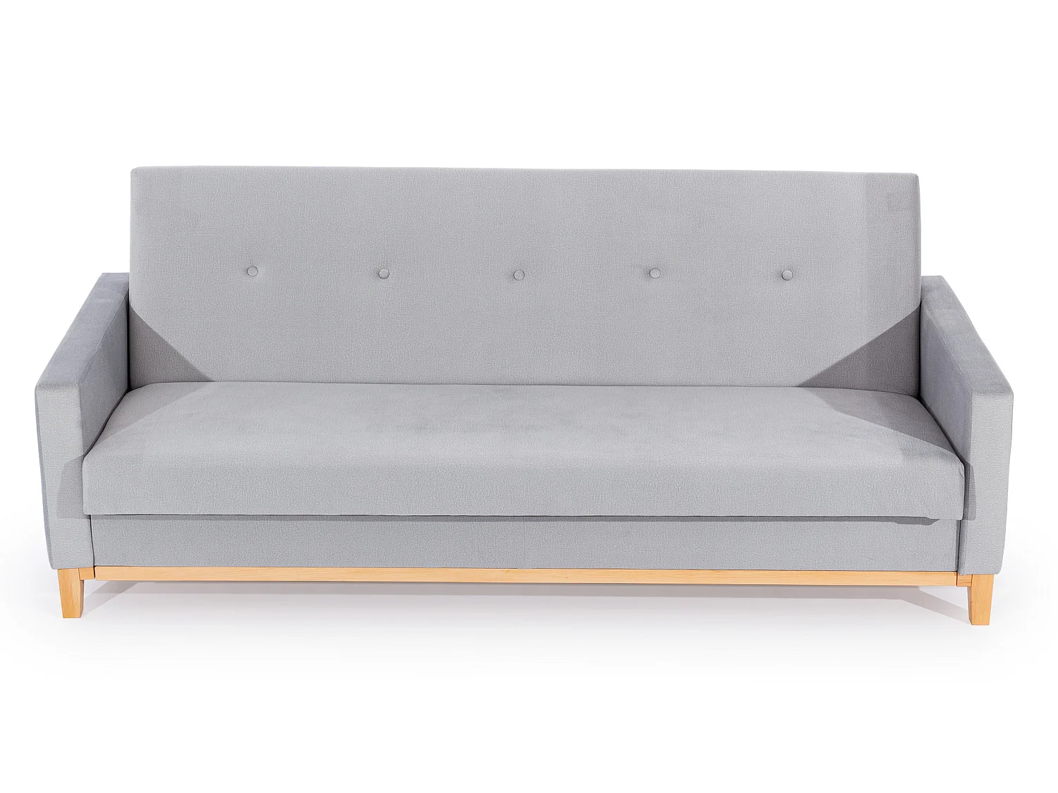 Canapé convertible express 3 places en tissu gris SALINE