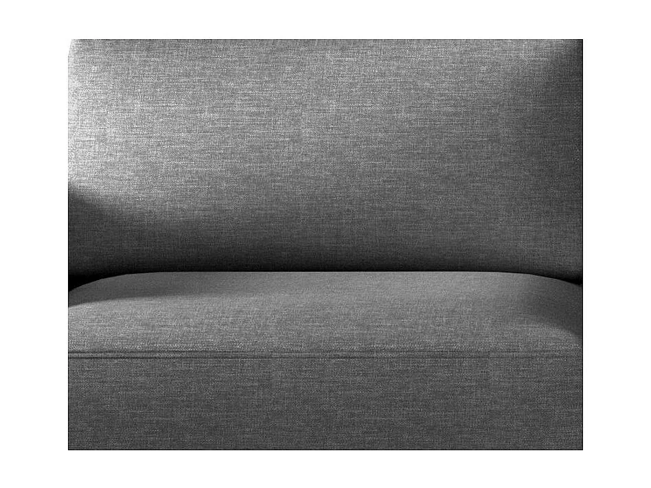 Canapé convertible 3-4 places tissu gris foncé et pieds métal noir Zora 250cm