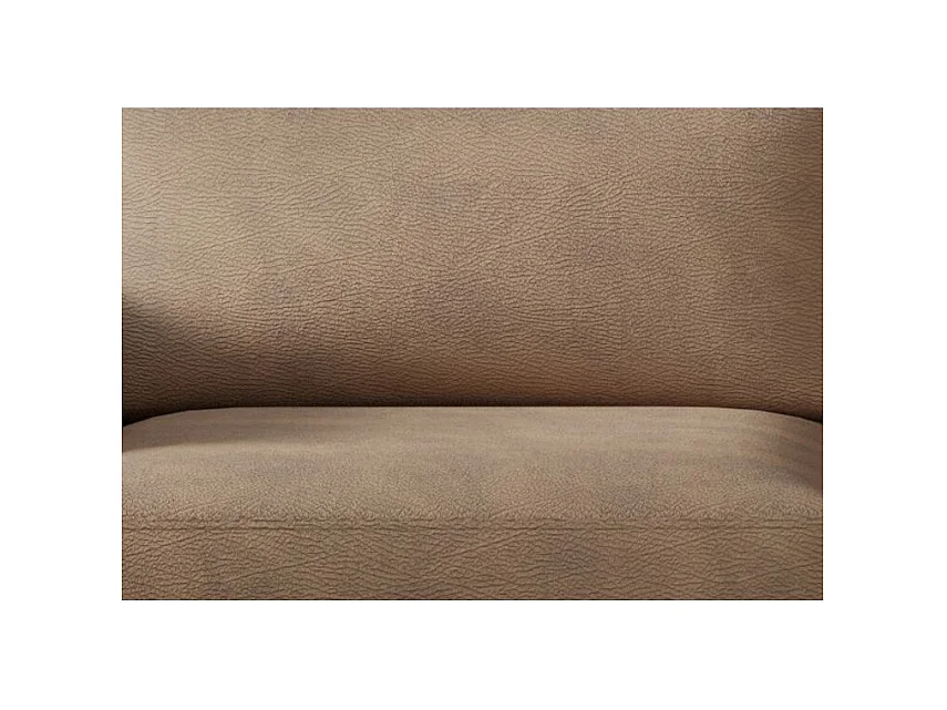 Canapé convertible 3-4 places tissu marron clair et pieds métal noir Zora 250cm