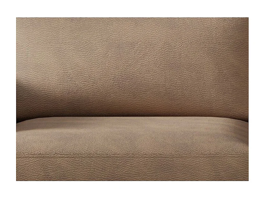 Canapé convertible 3-4 places tissu marron clair et pieds métal noir Zora 250cm