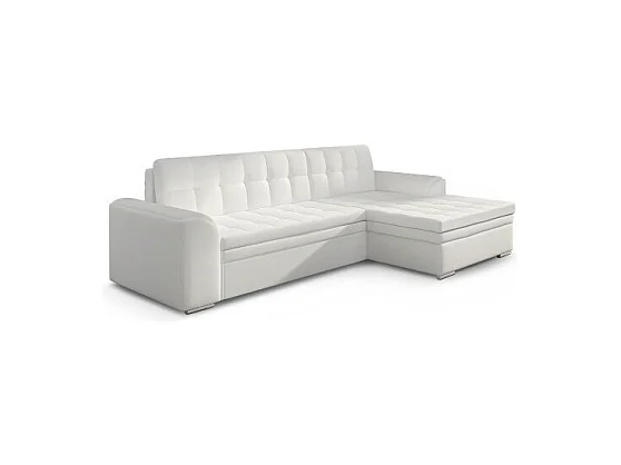 Canapé d'Angle Droit Convertible "Izalco" 270cm Blanc