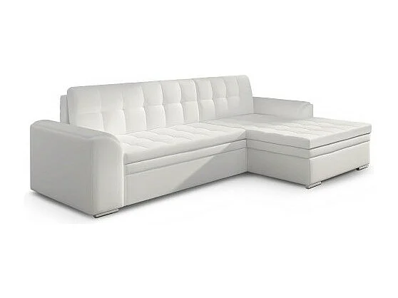 Canapé d'Angle Droit Convertible "Izalco" 270cm Blanc