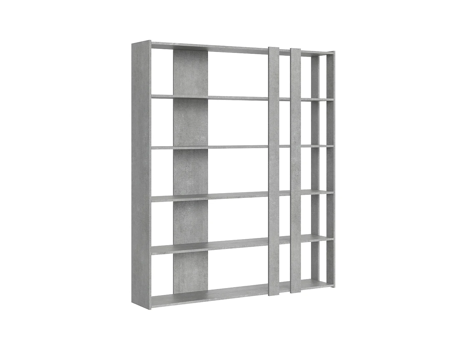 Bamka moderne houten boekenkast 178 cm-Kleur Cementgrijs