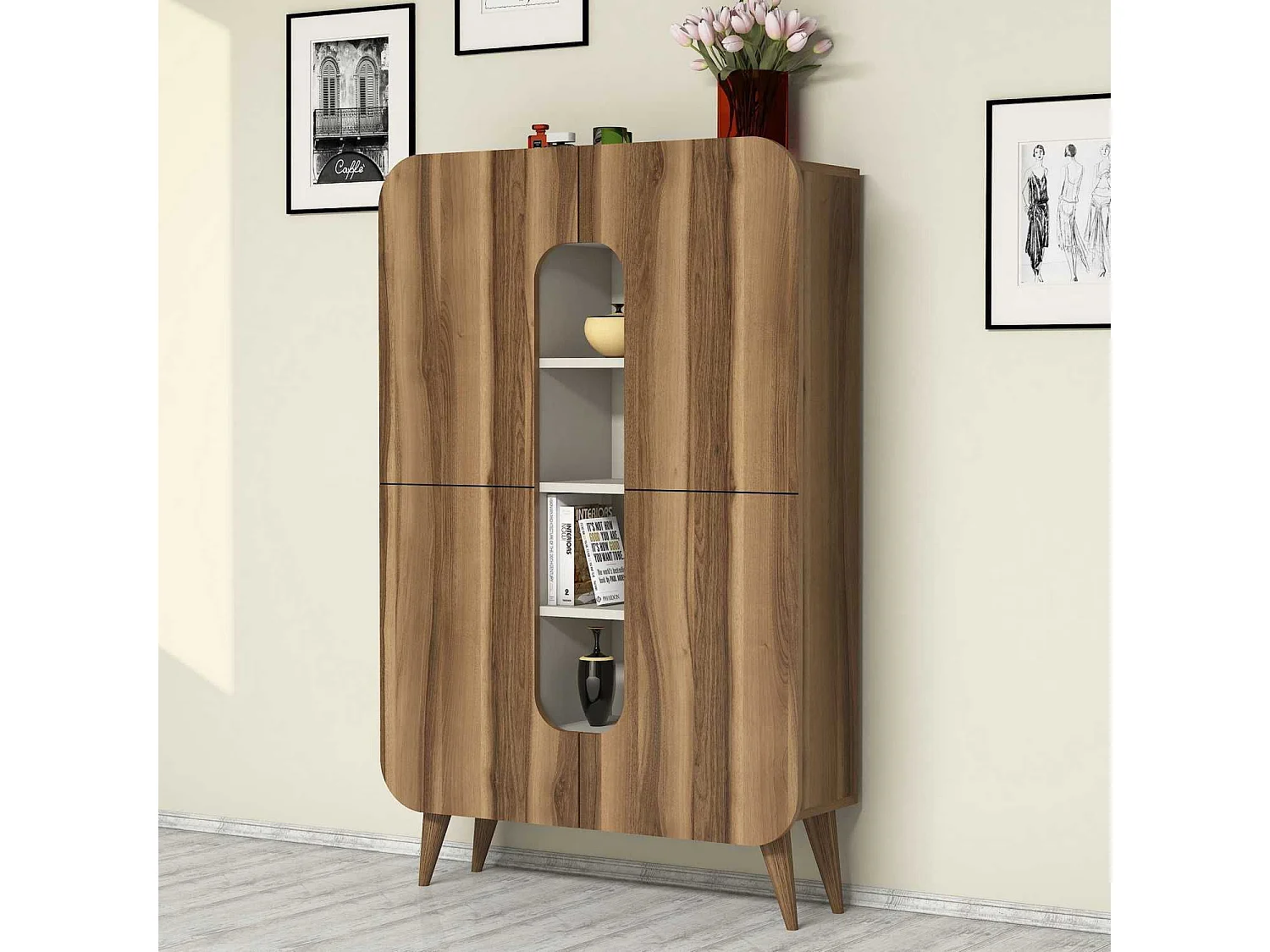 Scaffale Kailua 340, Chiuso|Con porte, Truciolare laminato, Il numero di porte: 2.00,