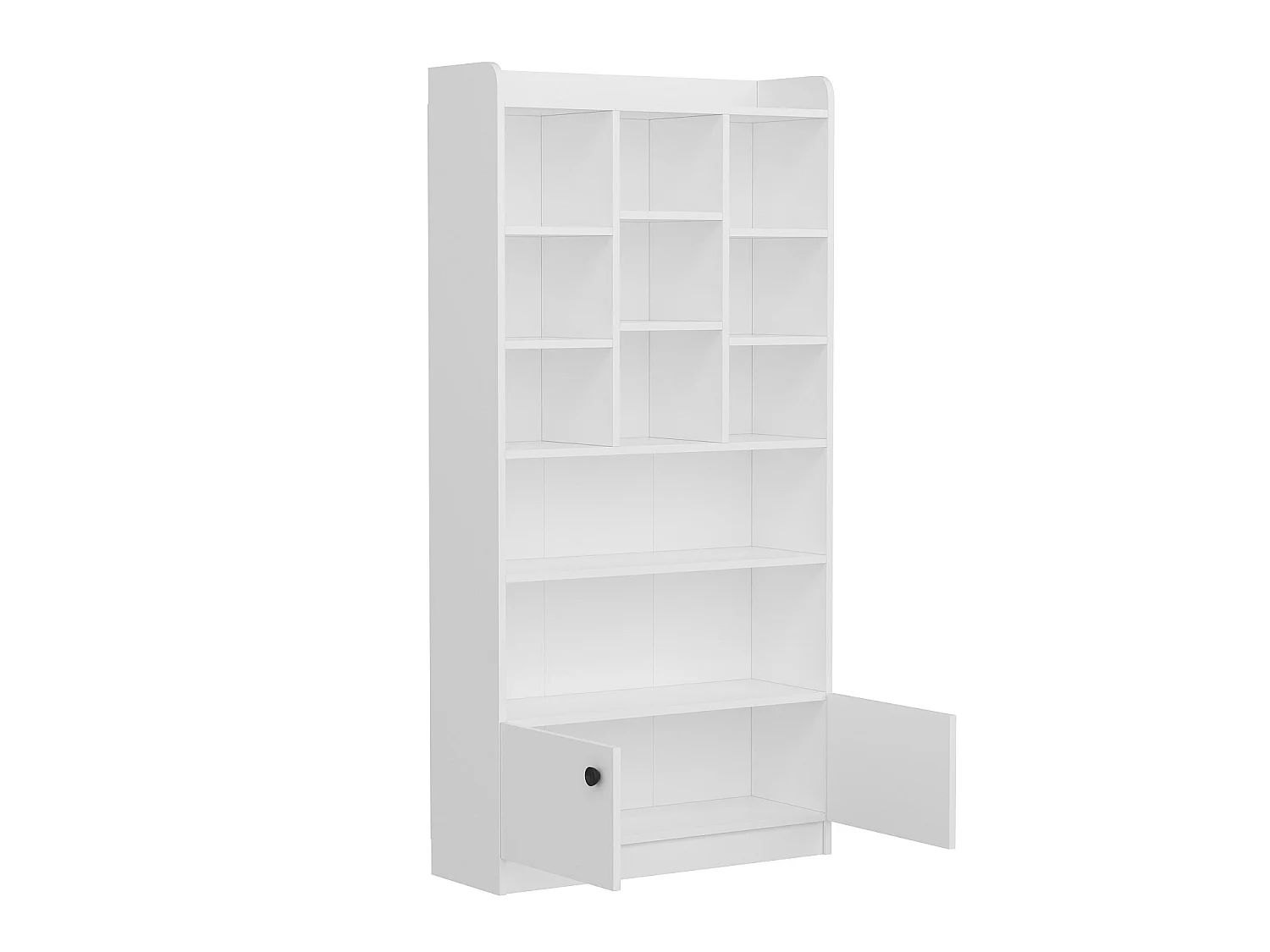 Estante de estilo escandinavo – 90 x 180 x 30 cm – branca – painel de partículas revestido de melamina