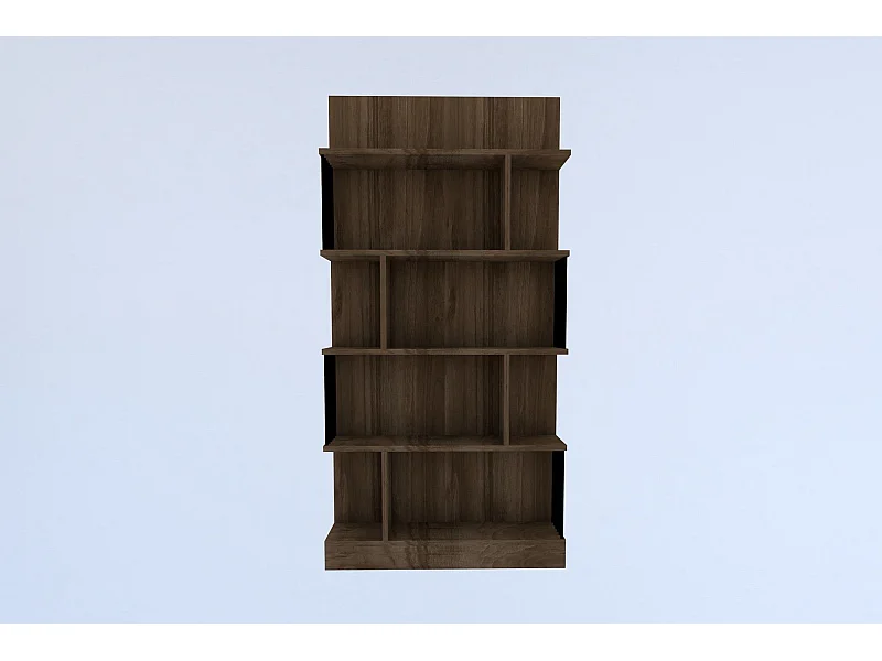 Estante em nogueira – 80 cm x 160 cm x 21,8 cm – revestido em melamina