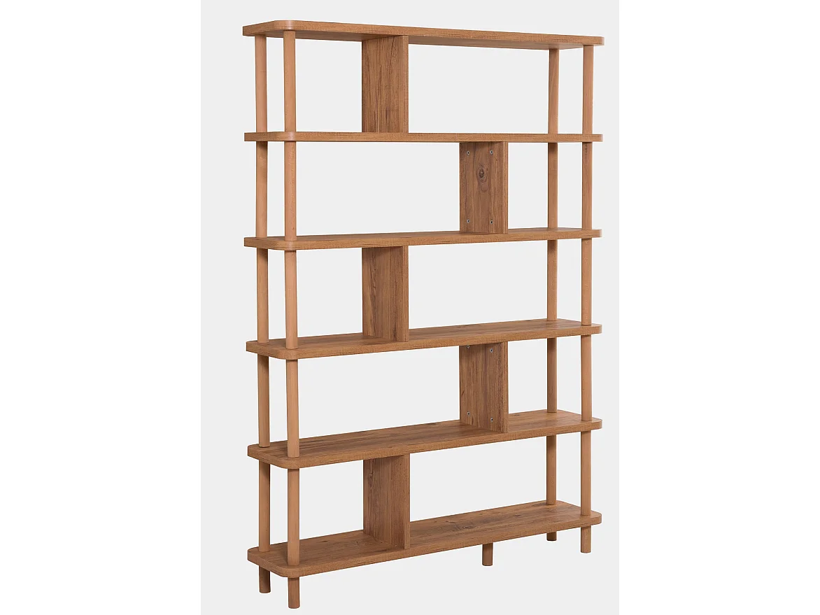 Estante rústico en MDF melaminizado – 120 x 168,5 x 28 cm – Pinheiro Atlântico