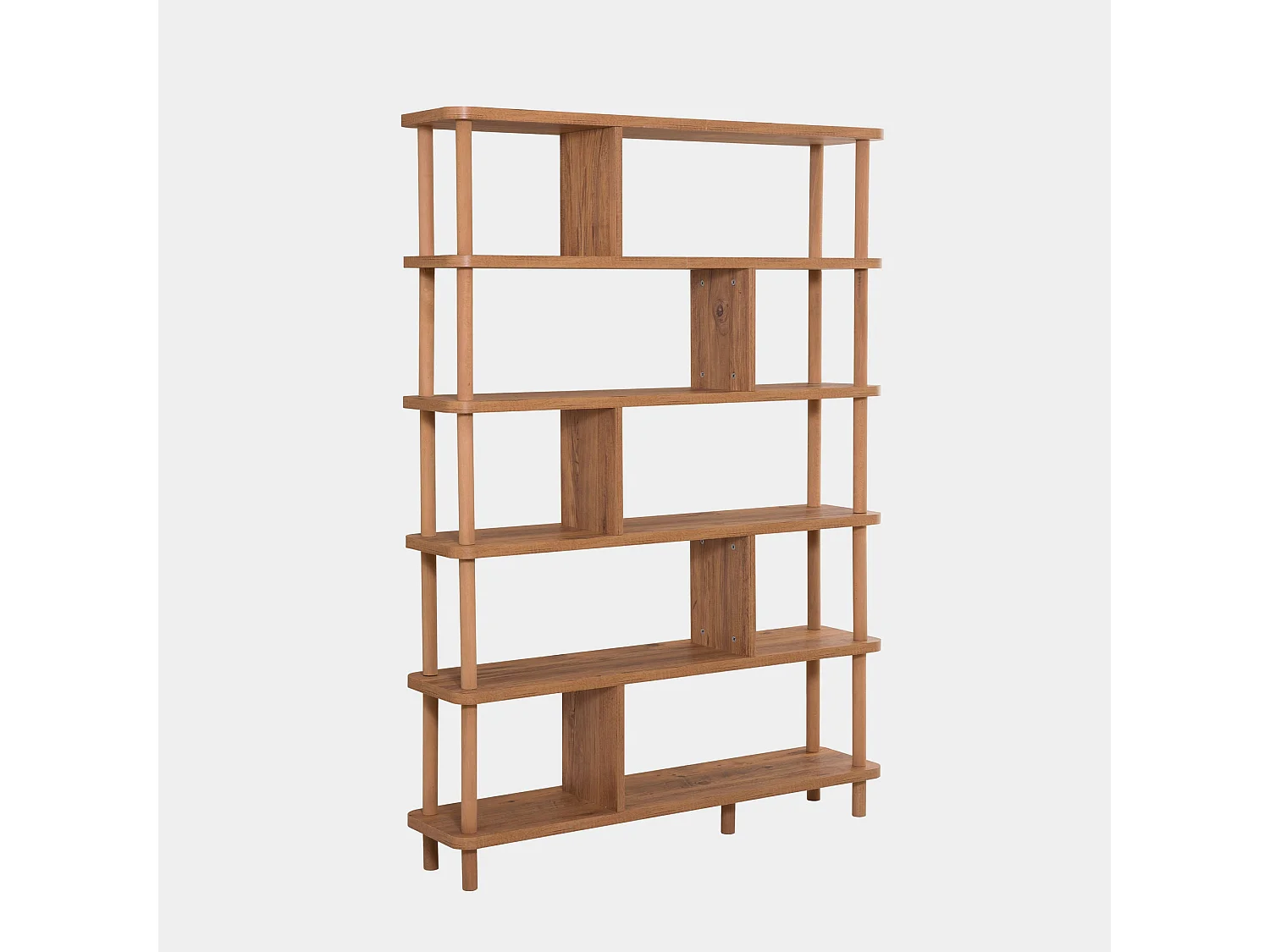 Estante rústico en MDF melaminizado – 120 x 168,5 x 28 cm – Pinheiro Atlântico