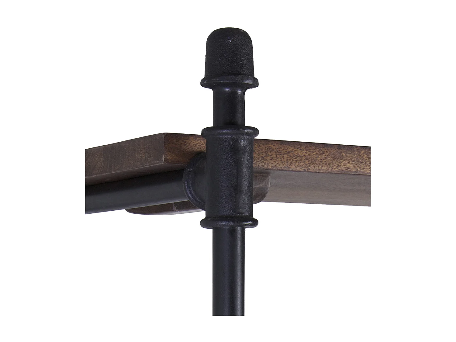 Bibliothèque industrielle fer noir et bois de manguier marron Kouba 100cm