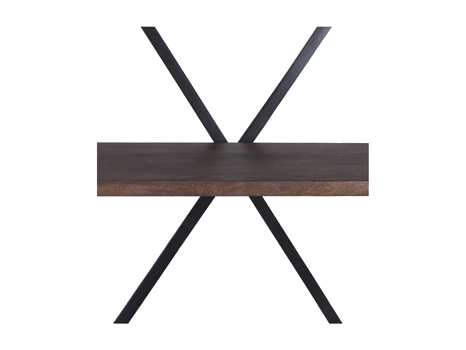 Bibliothèque industrielle fer noir et bois de manguier marron Kouba 100cm