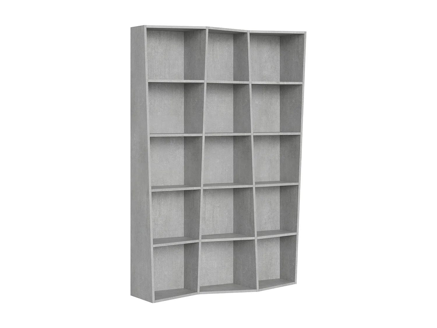 Moderne boekenkast Trek 3-modules Walnoot