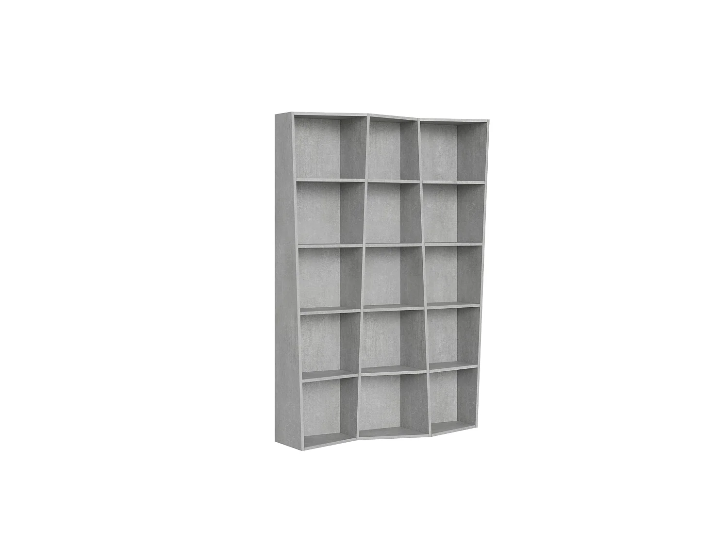 Modernes Bücherregal Trek 3 Module Zement