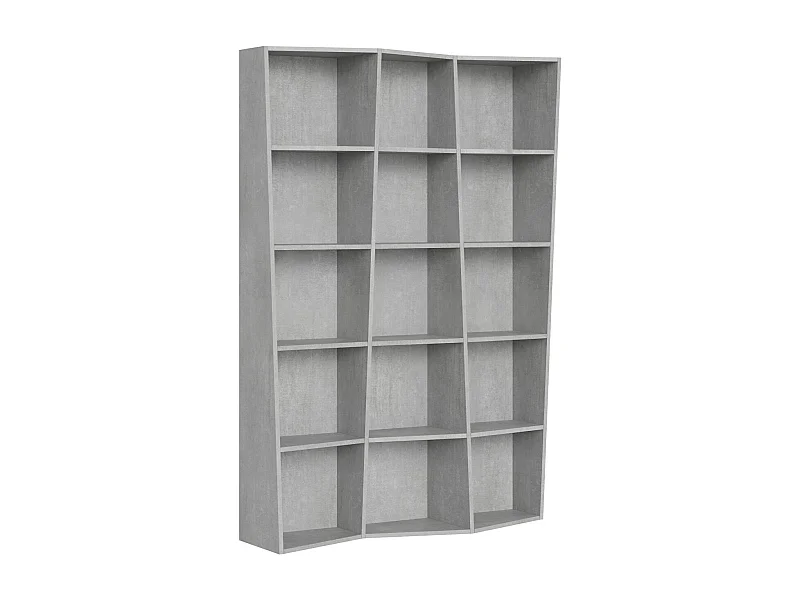 Bibliothèque moderne Trek 3 éléments gris béton