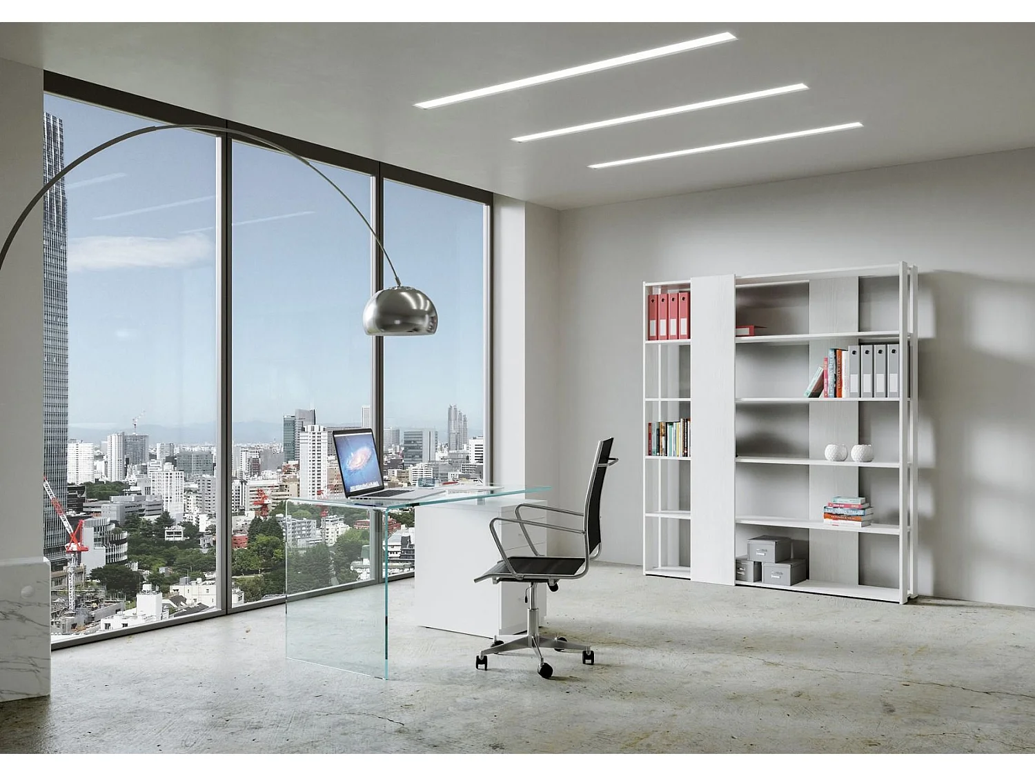 Open boekenkast Kato B Eiken wit