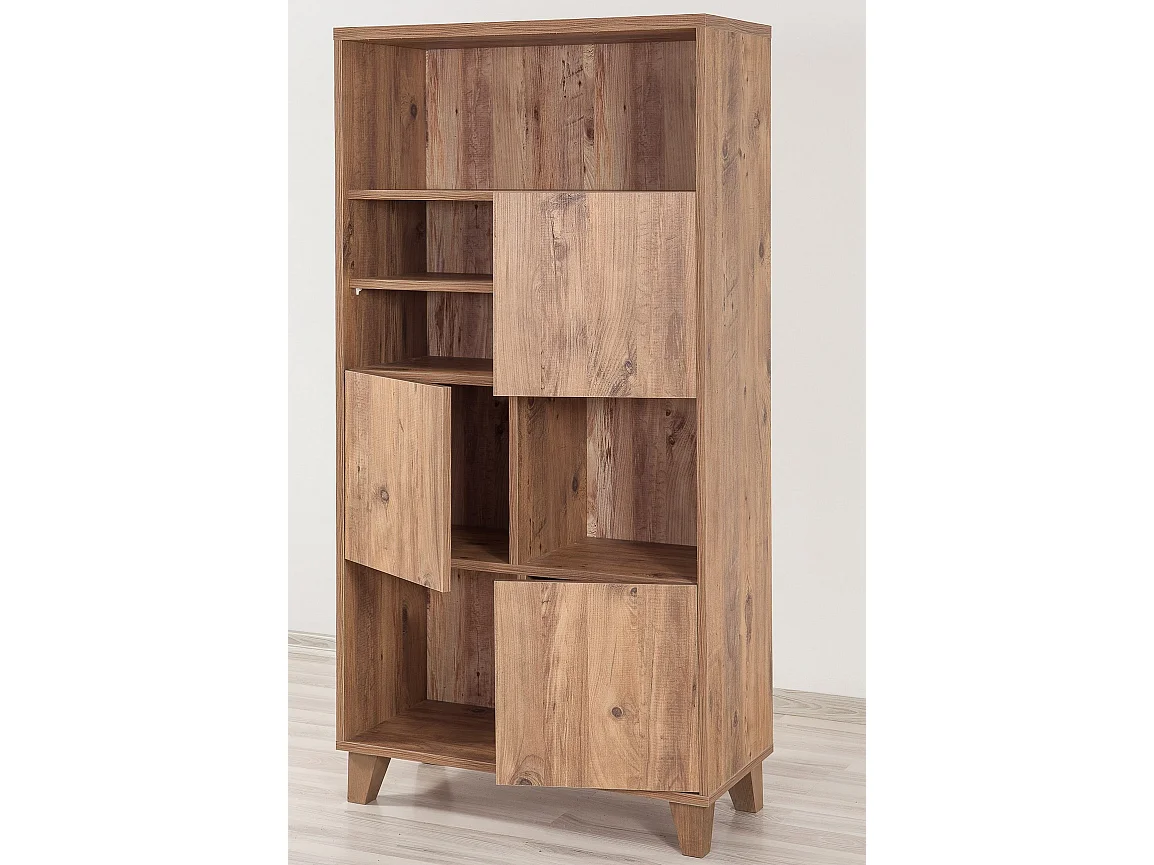 Estantería Escandinava – 80 x 155 x 36 cm – Color Pino Atlántico – 100% Melamina