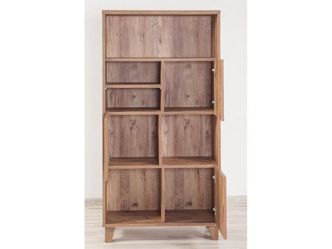 Estantería Escandinava – 80 x 155 x 36 cm – Color Pino Atlántico – 100% Melamina