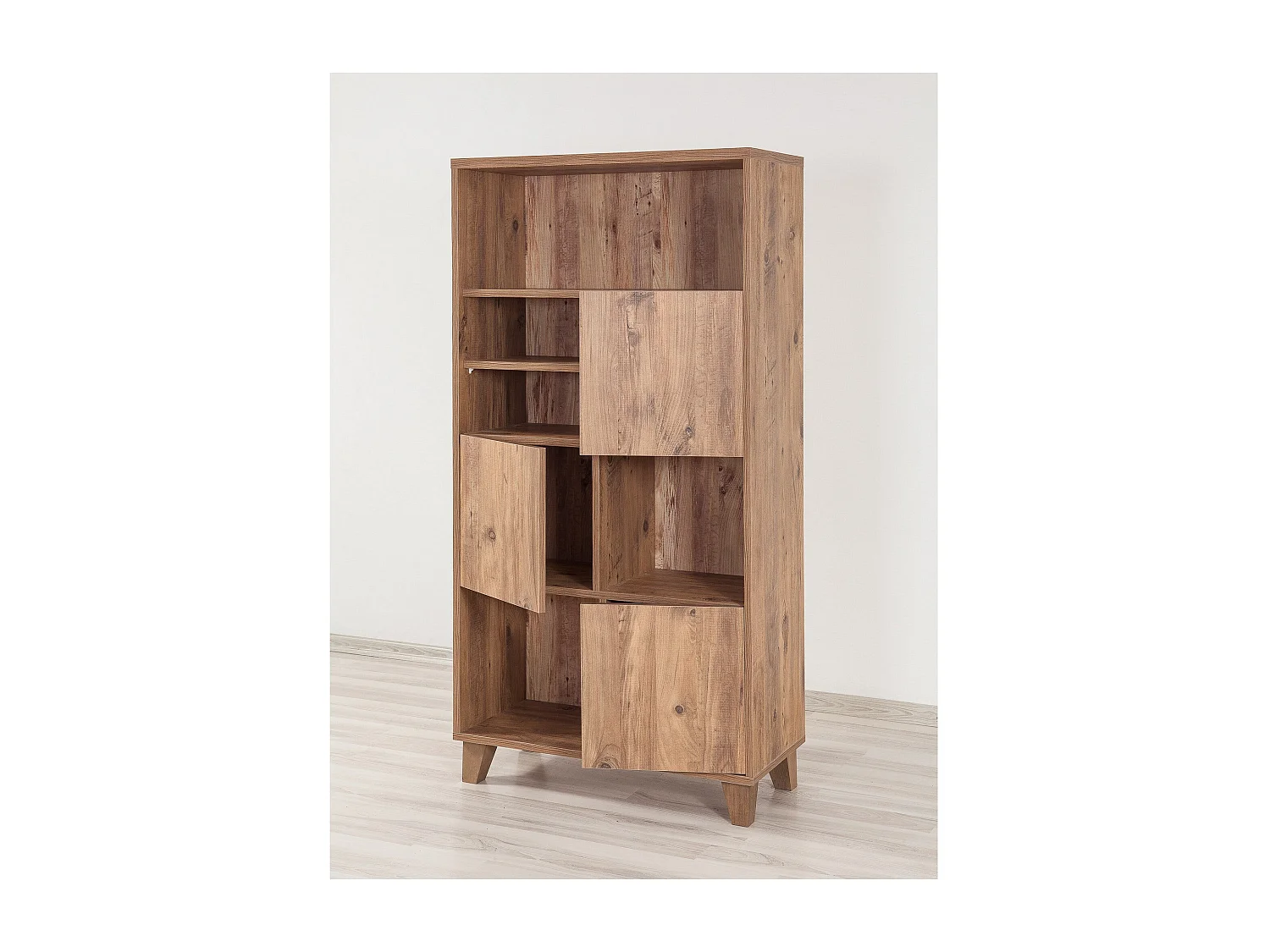 Estantería Escandinava – 80 x 155 x 36 cm – Color Pino Atlántico – 100% Melamina