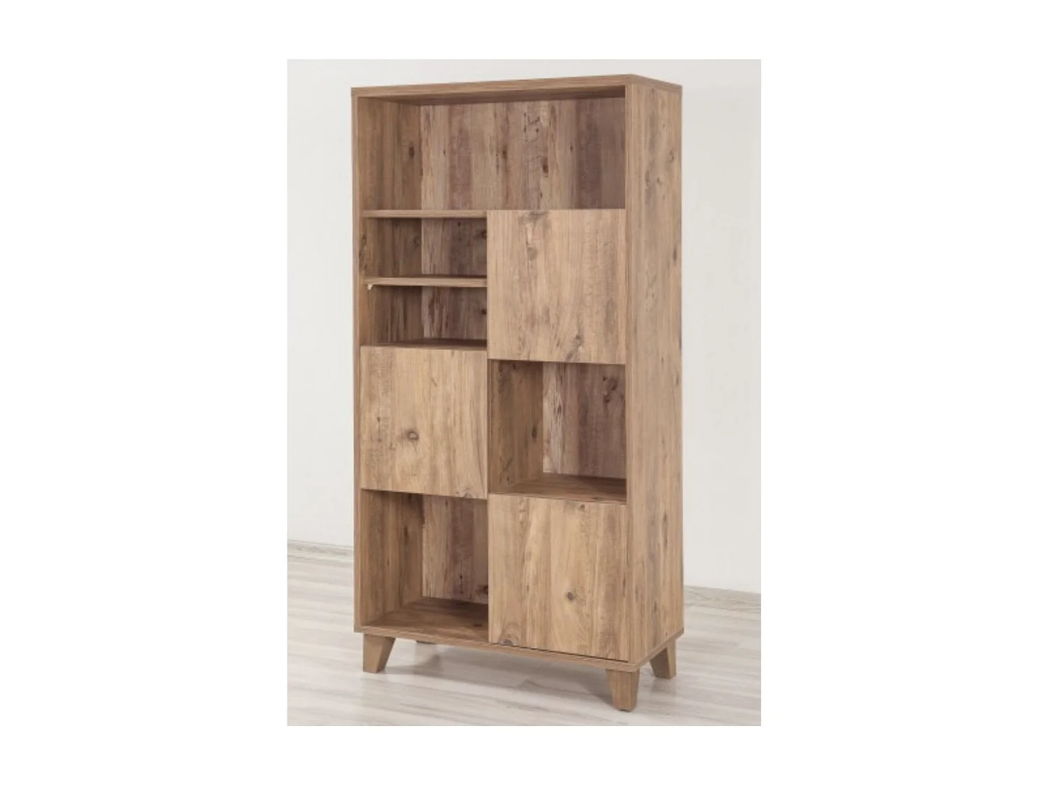 Estante Escandinava – 80 x 155 x 36 cm – Cor Pinheiro Atlântico – 100% Melamina