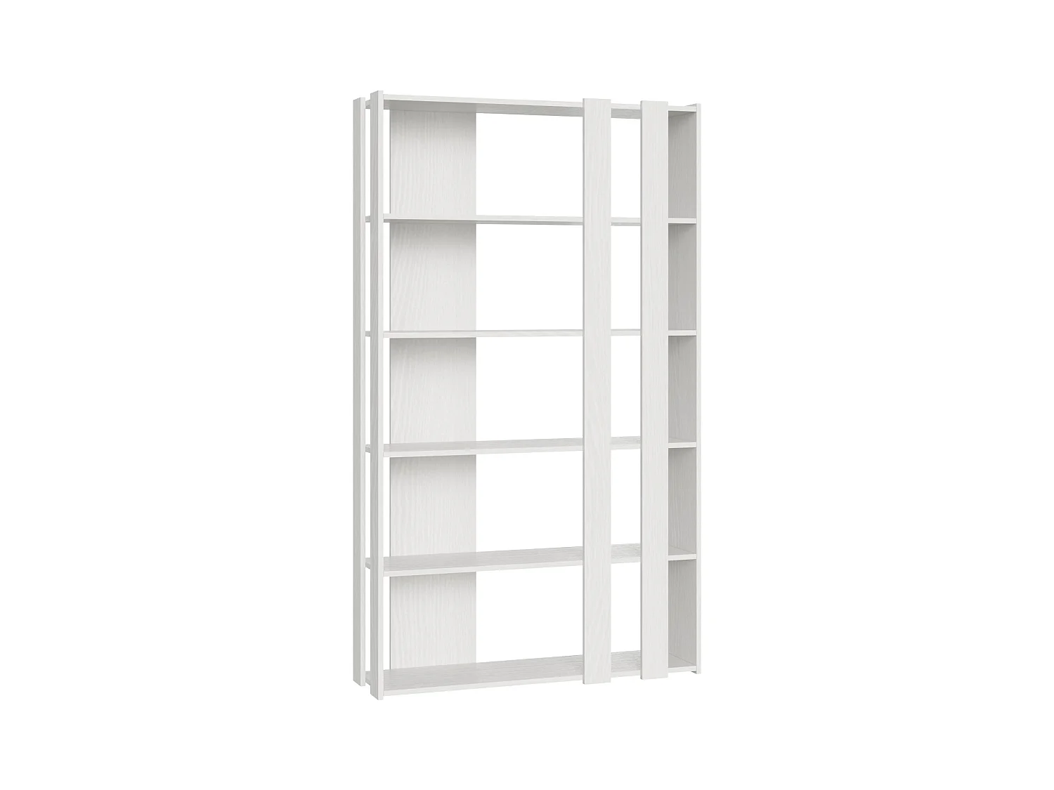 Kivaly moderne houten boekenkast-Kleur Wit-Breedte 120 cm