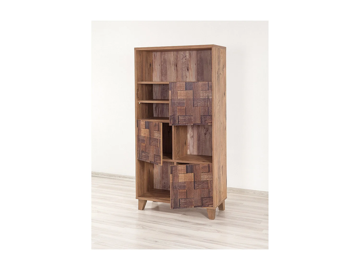 Librería elegante – 80 x 155 x 36 cm – Pino Atlántico – Melamina