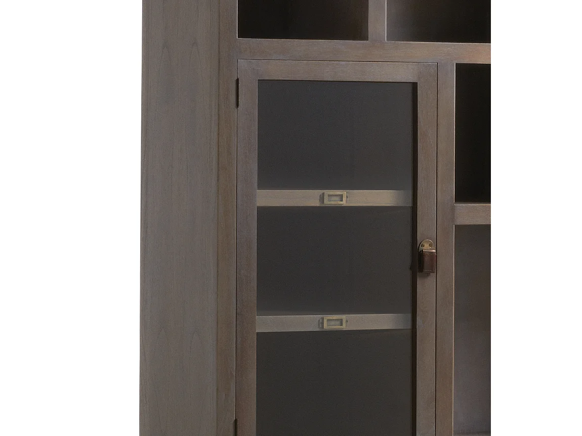 Bibliothèque en bois massif de mindi marron Kazane 150cm