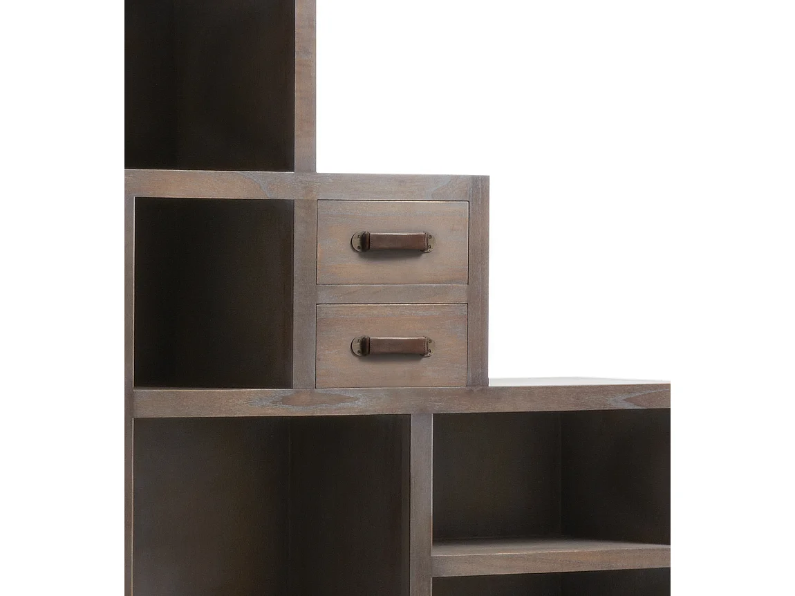 Bibliothèque en bois massif de mindi marron Kazane 150cm