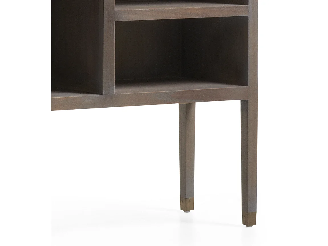Bibliothèque en bois massif de mindi marron Kazane 150cm