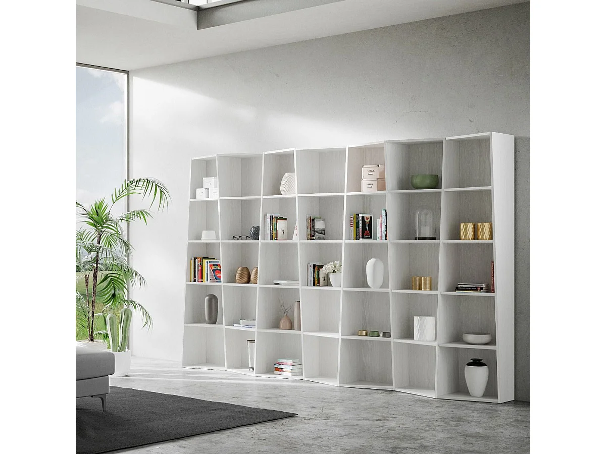 Bibliothèque moderne Trek 7 éléments frêne blanc