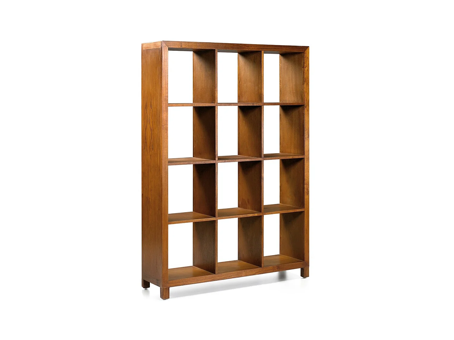 Bibliothèque en bois massif de Mindy 12 compartiments Orka 135cm
