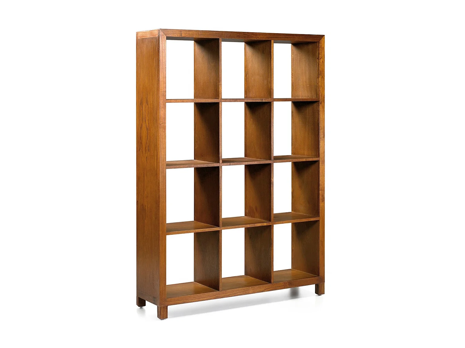Bibliothèque en bois massif de Mindy 12 compartiments Orka 135cm