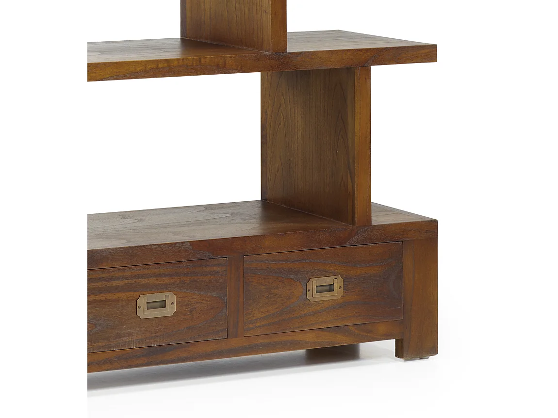 Bibliothèque en bois massif de Mindy 3 tiroirs Orka 160cm