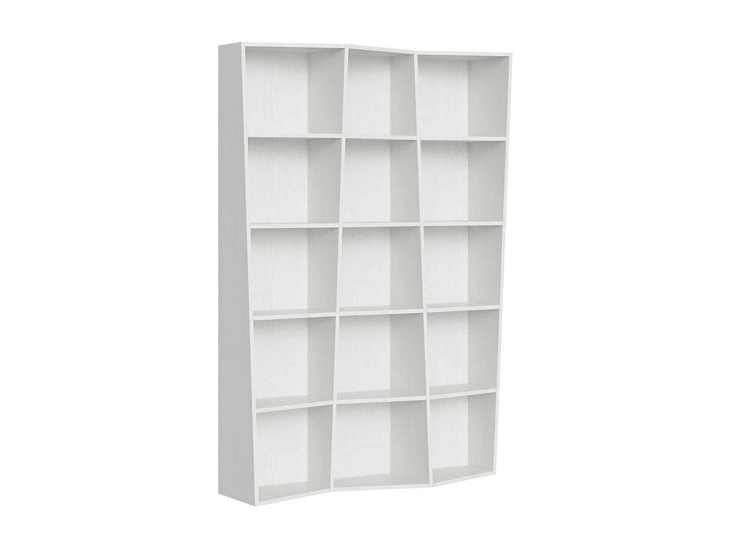 Moderne boekenkast Trek 3-modules Eiken wit