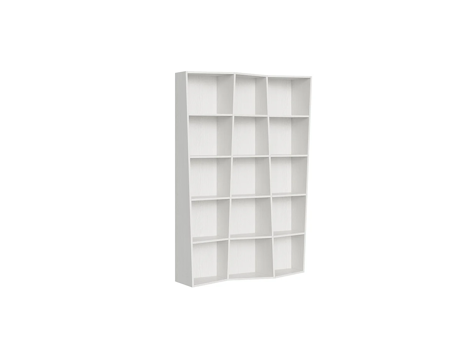 Modernes Bücherregal Trek 3 Module Esche weiß