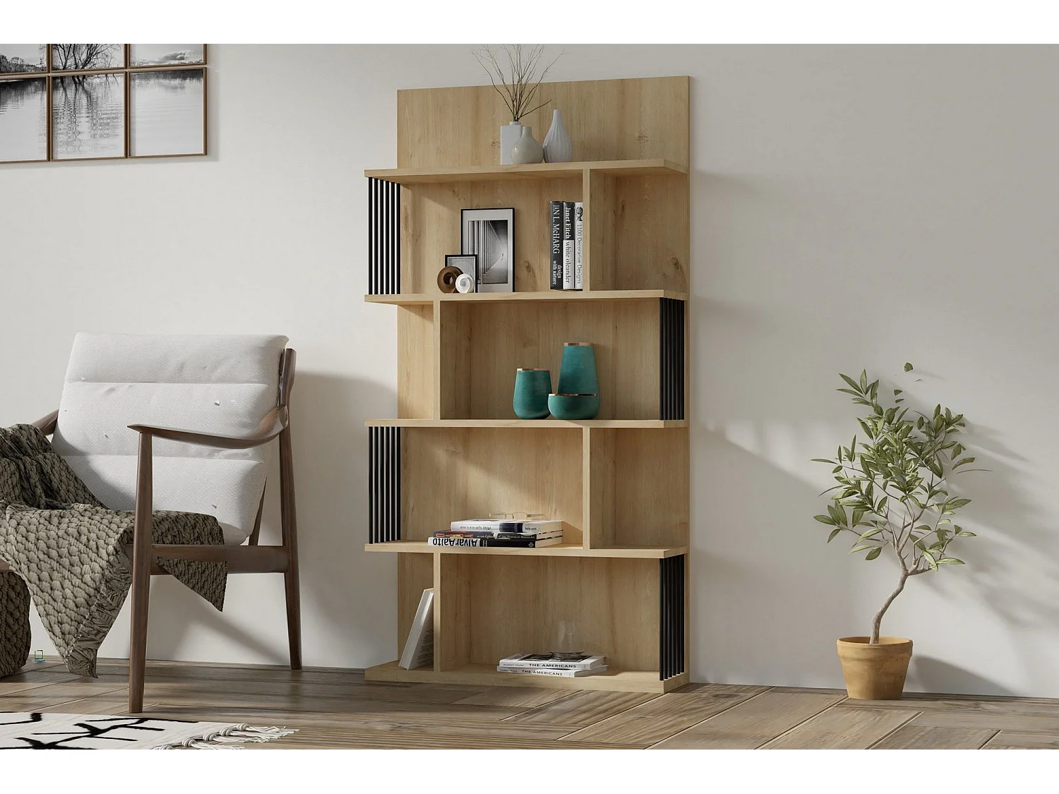 Estante – 80 x 160 x 21,8 cm – cor safira – painel de partículas revestido a melamina