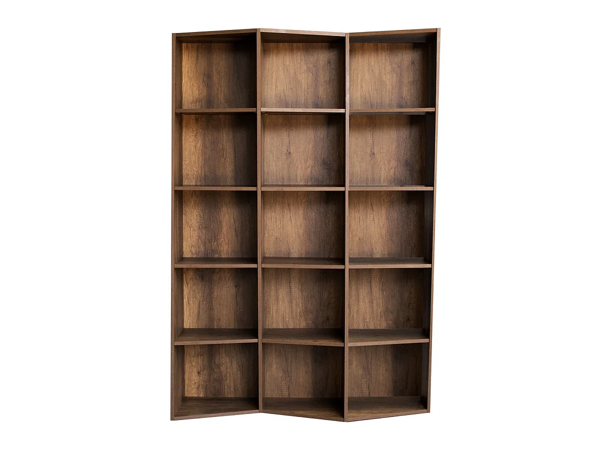 Modernes Bücherregal Trek 3 Module Nussbaum