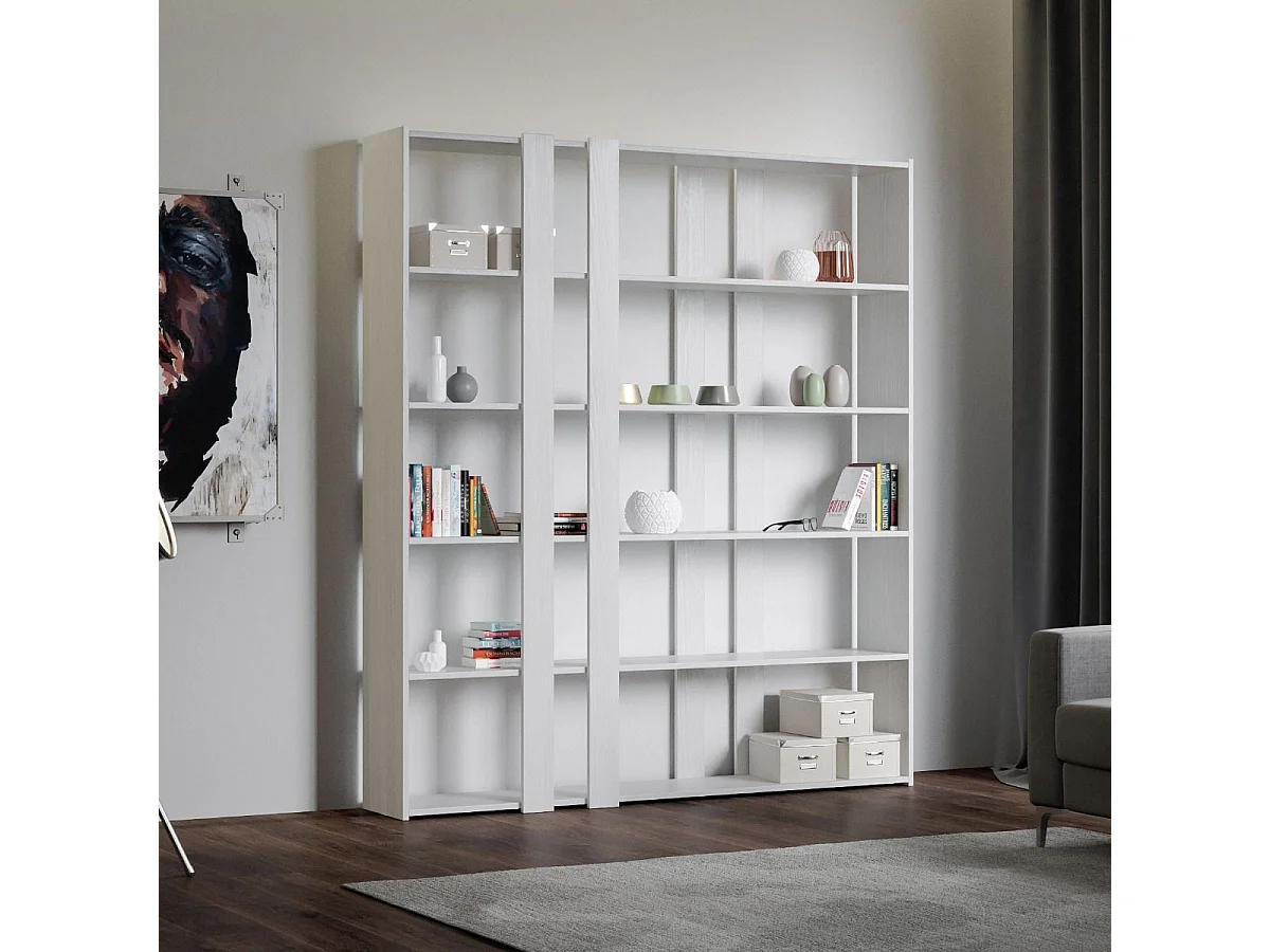 Open boekenkast Kato A Eiken wit