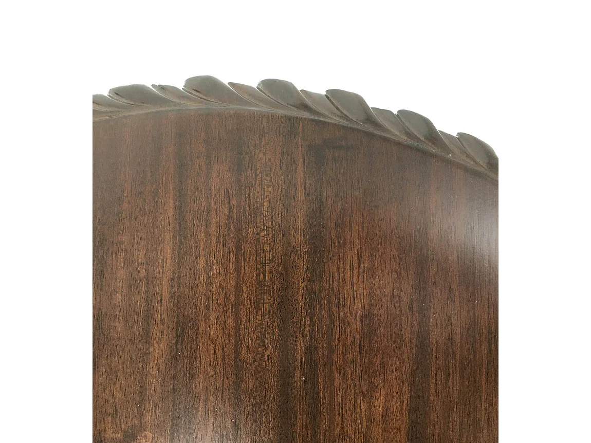 Bruin mahoniehouten voetstuktafel met 2 Castle lades 60 cm