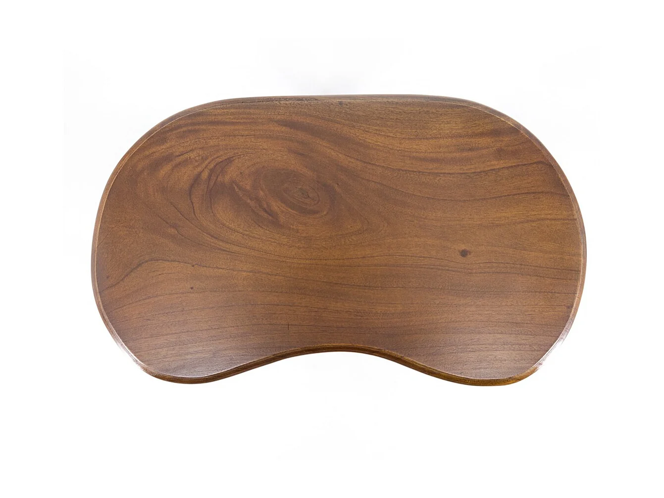 Table d'appoint en bois d'acajou marron 2 tiroirs Castle 50cm